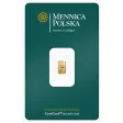 Mennica Polska 1g Gold Bar CertiCard Assay Card
