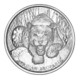 2017 Ghana 'African Leopard' 5 Cedis 1 oz Silver Bullion Coin - Pre-Owned