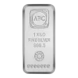 1 Kilogram ABC Cast Silver Bullion Bar (Pre-Owned in Good Condition)