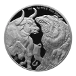 Pre-Owned 2021 Tokelau Bull and Bear 1oz Silver Coin - VAT Free