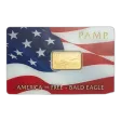 5 Gram PAMP America The Free Bald Eagle Gold Bar (In Assay)