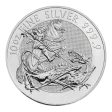 Pre-Owned UK Royal Mint Valiant 10oz Silver Coin - Mixed Dates - VAT Free