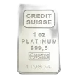 1 oz Platinum Bar | Credit Suisse