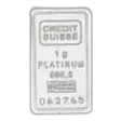Credit Suisse Platinum 1g Bullion Bar - Pre-Owned