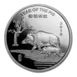 2019 1 oz Silver Year of the Pig Apmex Round