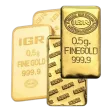 1/2 Gram .9999 Fine Gold Bar - Mixed Bars (Secondary Market)