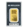 Serial #21-100 - 1 oz SD Bullion Cross and Flag Gold Bar