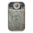 2002 Christmas Santa Hanging Stockings 1 oz Silver Bar SilverTowne