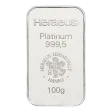 100 Gram Heraeus Platinum Bullion Bar (Pre-Owned in Good Condition)