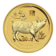 Pre-Owned 2019 Australian Lunar Pig 1/4oz Gold Coin
