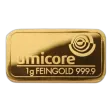1 Gram Umicore Gold Bar