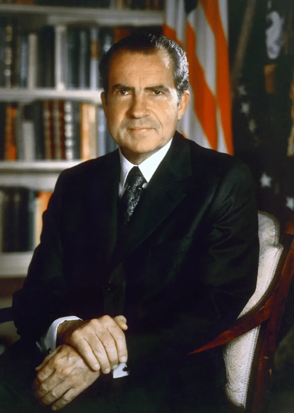 President Richard Nixon at his desk in 1971