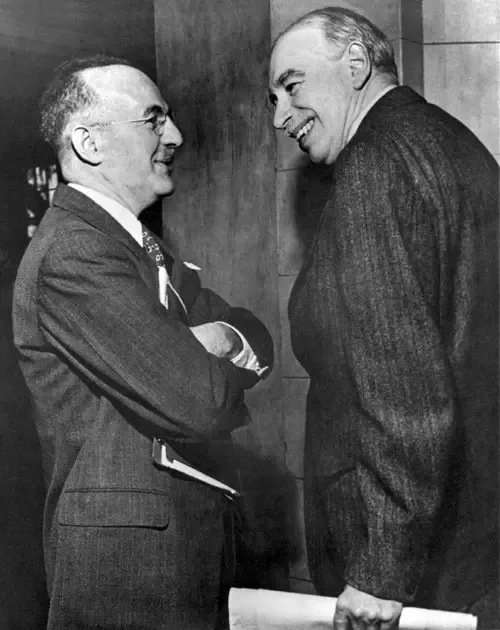 Harry Dexter White and John Maynard Keynes in 1946