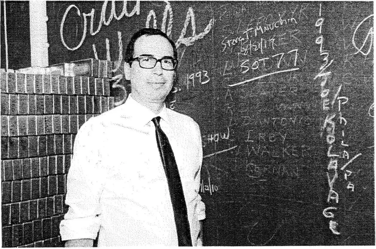 Treasury Secretary Steven Mnuchin in the Fort Knox vault, 2017
