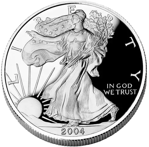 An American Silver Eagle bullion coin