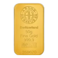 50g Argor-Heraeus Gold Bar