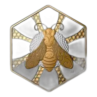 1 oz. 99.99% Pure Silver Coin - $20 - Wonders of Nature: The Honey Bee 2025 - RCM