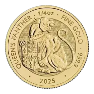 2025 1/4 oz Royal Tudor Beasts, Queen's Panther Gold Coin