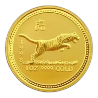 1 Oz Australian Lunar Series "Year of the Tiger" Gold Coin (1998) (Series 1)