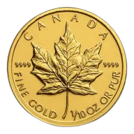 1/10 oz Canadian Maple Gold Coin 2009
