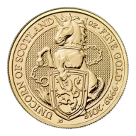 The Queen's Beasts 2018 - The Unicorn of Scotland - 1 oz Gold Bullion Coin