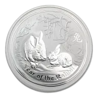 2011 Australia 2 oz Silver Year of the Rabbit BU (Series II)