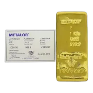 Metalor 1kg Gold Cast Bar