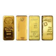 1 Kilo Gold Cast Bar (Various LBMA Accredited Refineries)
