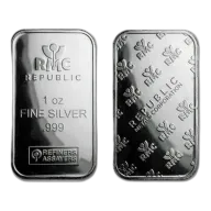 1 Ounce Republic Metals Corp Silver Bar