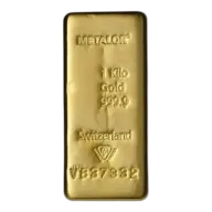 1 Kilo Metalor Gold Bar .9999 Fine(New)