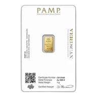 PAMP Suisse Fortuna Gold Bar, 1 gram