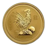 1 Oz Australian Lunar Series "Year of the Rooster" Gold Coin (2005) (Series 1)