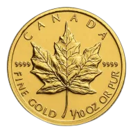 1/10 Oz Canadian Maple Gold Coin 2006