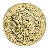 1oz Gold Queen's Beasts - Lion Year 2016