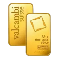 2.5g Valcambi Minted Gold Bar