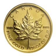 1/20 Oz Canadian Gold Maple Leaf Coin 2009 BU