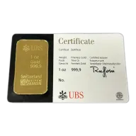 Best Price 1oz Gold Bar - UBS