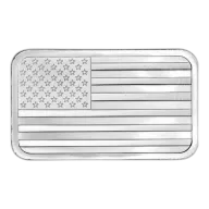 5 oz SilverTowne Silver Bar - Flag Design - 999 Fine