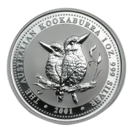 2001 Australia 1 oz Kookaburra BU Bullion