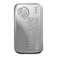 Umicore 100 Gram Silver Bar