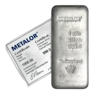 Metalor 1 Kilo Silver Bar