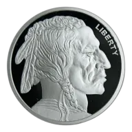 2 OZ SILVER ROUND BUFFALO DESIGN GOLDEN STATE MIN