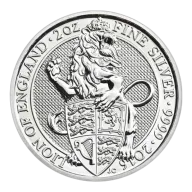 2oz Silver Queen's Beasts - Lion Year 2016