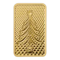 1g 'Merry Christmas' Gold Bar in Blister Pack