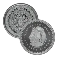 1 4 oz Aztec Calendar Silver Round