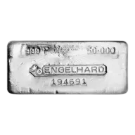 50 oz Silver Bar - Preowned - Engelhard - .999+ Ag