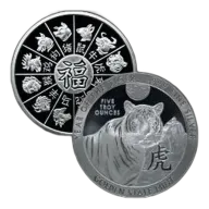 5 oz Year of the Tiger Silver Round