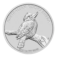 1 Oz Australian Kookaburra Silver Coin Year 2010