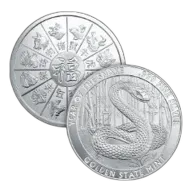 2 oz Year of the Snake 2025 Silver Round