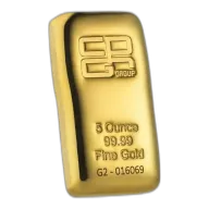 5 oz CPG Cast Gold Bullion 99.99% Pure